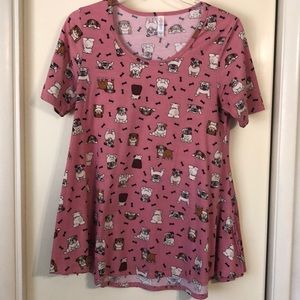 LuLaRoe Bulldog Print Perfect T
